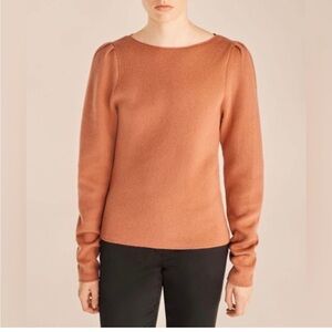 Rebecca Taylor Cashmere Blend Sweater Puff Sleeves Size Medium. NWT